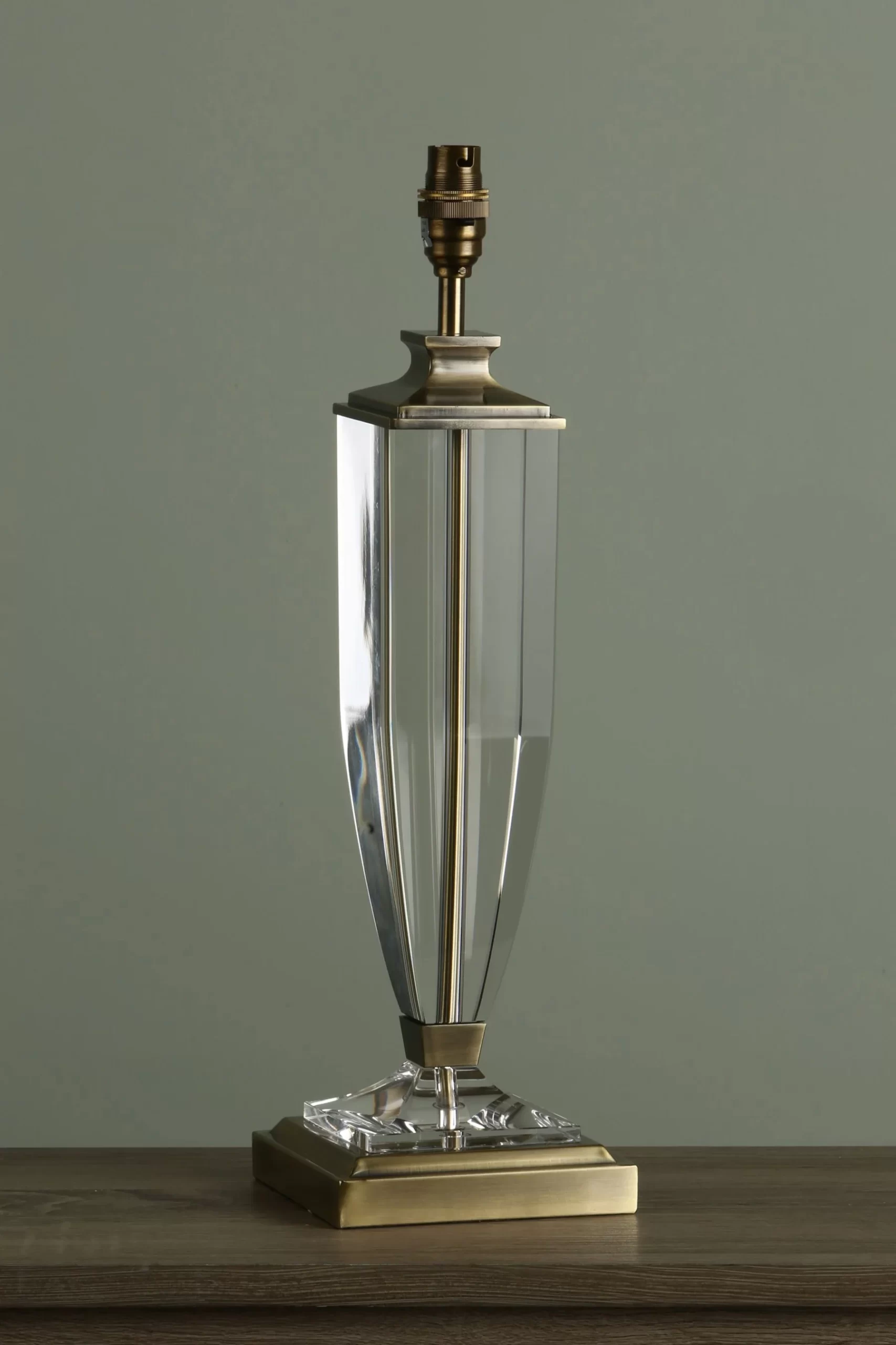 Laura Ashley Carson Medium Table Lamp Antique Brass & Crystal
