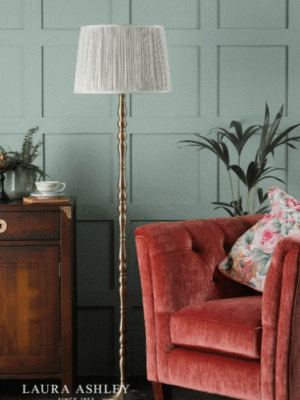 Laura Ashley Corey Floor Lamp Antique Brass Base